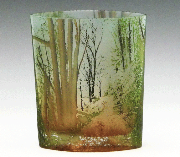 Mary Melinda Wellsandt - Etched Glass Vase, Path
